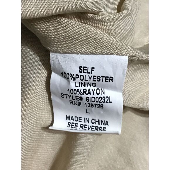 Honey Belle Wrap Midi Dress L Cream Orange - Picture 7 of 10